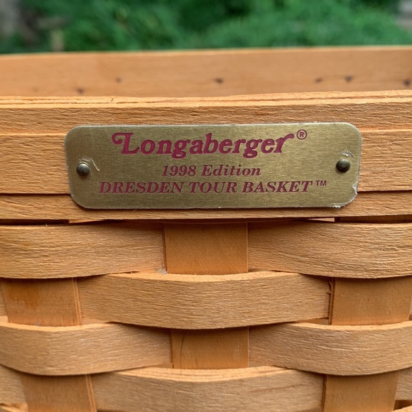 Longaberger 1998 Dresden Tour Basket, 5” x 8 1/2” x 6 1/2” - Picture 2 of 13
